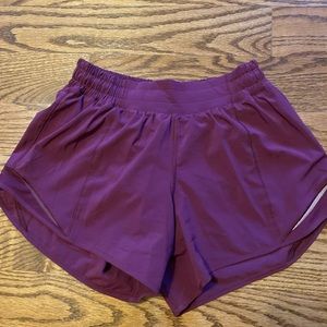 Lululemon Hotty Hot Shorts, Tall. Dark Pink